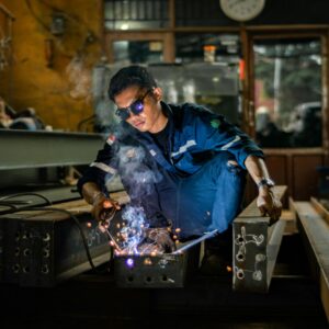 A Man in a Workshop